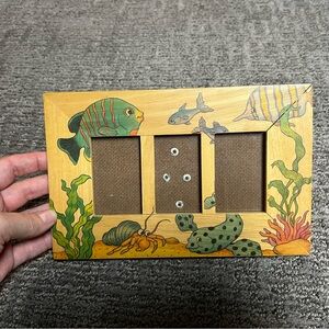 Fetco Made In Thailand Wooden Picture Frame Fish Three Photos